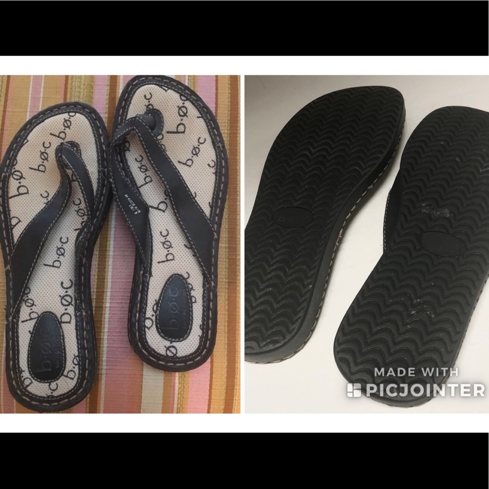 BORN B.O.C. Brown Thong Sandal Flip Flops Sz 7